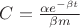 $ C = \frac {\alpha e^{-\beta t}} {\beta m}$