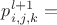$p^{l+1}_{i,j,k} =$