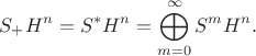 $$S_+ H^n=S^* H^n=\bigoplus\limits_{m=0}^\infty S^m H^n.$$