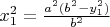 $x_1 ^2 = \frac {a^2 (b^2-y_1 ^2)} {b^2}$