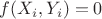 $f(X_i,Y_i)=0$