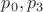 $p_0, p_3$