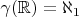 $\gamma(\mathbb R)=\aleph_1$