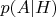 $p(A|H)$