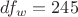 $df_{w} =  245$