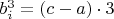 $b_i^3=(c-a) \cdot{3}$
