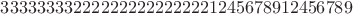 $3333 3333 222222222222222 1 2 4 5 6 7 8 9 1 2 4 5 6 7 8 9$