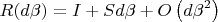 $$R(d\beta)=I+Sd\beta+O\left(d\beta^2\right)$$