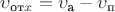 $\upsilon_{\text{от}x}=\upsilon_{\text{а}}-\upsilon_{\text{п}}$