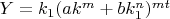 $Y=k_1(ak^m+bk_1^n)^{mt}$