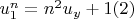 $u_1^n =n^2u_y +1\engo(2)$