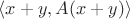 $\langle x+y, A(x+y) \rangle$
