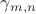 $\gamma_{m,n}$