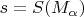 $s=S(M_{\alpha})$