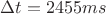 $\Delta t=2455 ms$ $\Delta t=2455 ms$