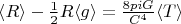 $\langle R \rangle -\frac{1}{2}R \langle g \rangle =\frac{8piG}{C^4} \langle T \rangle $