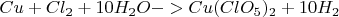 $Cu+Cl_2+10H_2O -> Cu(ClO_5)_2+10H_2$