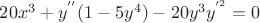 $20x^3+y^{''}(1-5y^4)-20y^3y^{'^2}=0$