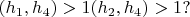 $(h_1,h_4)>1 и (h_2,h_4)>1?$