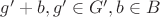 $g'+b,g'\in G',b\in B$