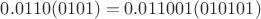 $0.0110(0101) = 0.011001(010101)$