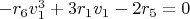 $-r_6v_1^3+3r_1v_1-2r_5=0$