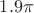 $1.9\pi$