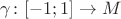 $\gamma\colon[-1; 1]\to M$