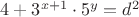 $4+3^{x+1}\cdot 5^y=d^2$