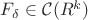 $F_{\delta}\in\mathcal{C}(R^k)$