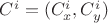 $C^i = (C_x^i, C_y^i)$