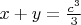 $x+y=\frac{c^3}3$