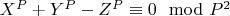 $X^P + Y ^P-Z^P\equiv 0\mod P^2$