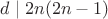 $d\mid 2n(2n-1)$