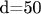 d=50
