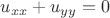 $\[{u_{xx}} + {u_{yy}} = 0\]$