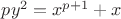 $py^2=x^{p+1}+x$