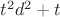 $t^2d^2+t$