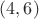 $(4, 6)$