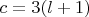 $c=3(l+1)$