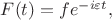 $F(t)=fe^{-i\varepsilon t},$