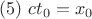 $\eqno{(5)}\,\,ct_0=x_0$