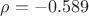 ${\rho}=-0.589$ ${\rho}=-0.589$