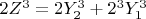 $2Z^3=2Y_2^3+2^3Y_1^3$