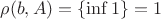 $\rho (b, A) = \{ \inf 1 \} = 1$ $\rho (b, A) = \{ \inf 1 \} = 1$