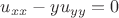 $u_{xx}-yu_{yy}=0$