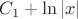 $ C_1 + \ln|x| $ $ C_1 + \ln|x| $