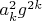 $a_k^2 g^{2 k}$