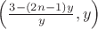 $\left(\frac{3-(2n-1)y}{y},y\right)$