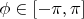 $\phi\in [-\pi,\pi]$